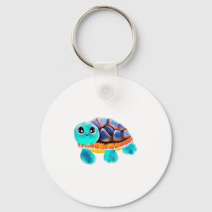 Encaustic schilderij schildpad Kopie Sleutelhanger