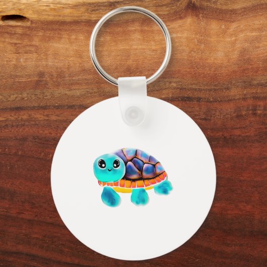 Encaustic schilderij schildpad Kopie Sleutelhanger (Voorkant)