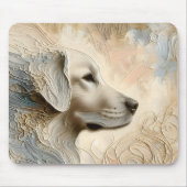 Encaustische verf portret van een Golden Retriever Muismat (Voorkant)