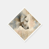 Encaustische verf portret van een Golden Retriever Servet (Hoek)