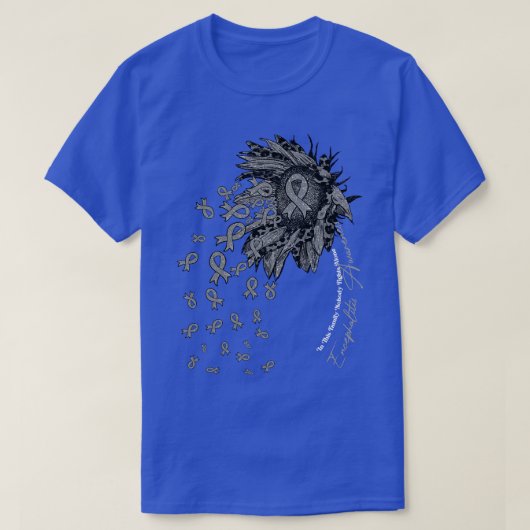 Encefalitis Bewustzijn zonnebloem niemand vecht oo T-shirt (Design voorkant)