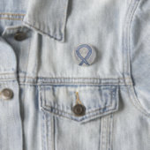 Encefalitis Silver Awareness Ribbon Angel Pins Ronde Button 3,2 Cm (In situ)