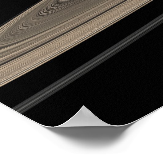 Enceladus en Saturn Poster (Hoek)