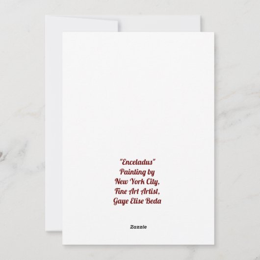 Enceladus Feestdagenkaart (Achterkant)