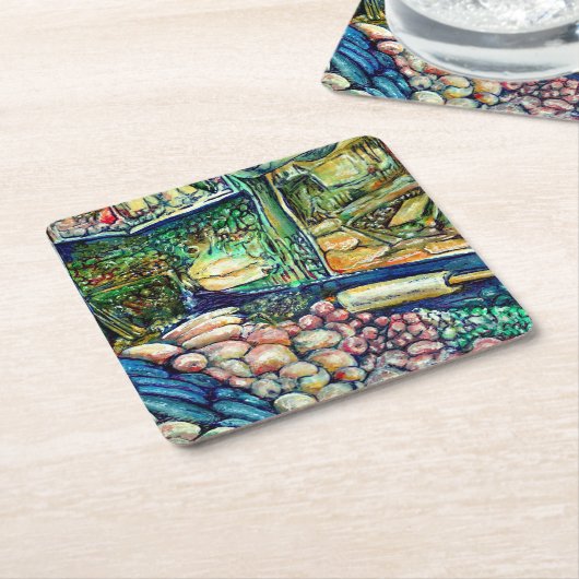 Enceladus Kartonnen Onderzetters (Schuin)