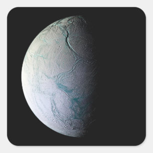Enceladus maan Saturnus astronomie universum teles Vierkante Sticker