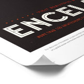 Enceladus - Retro NASA-reisposter Poster (Hoek)