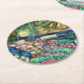 Enceladus Ronde Kartonnen Onderzetter (Gebogen)