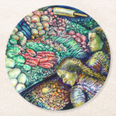 Enceladus Ronde Kartonnen Onderzetter (Voorkant)