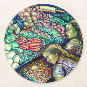 Enceladus Ronde Kartonnen Onderzetter