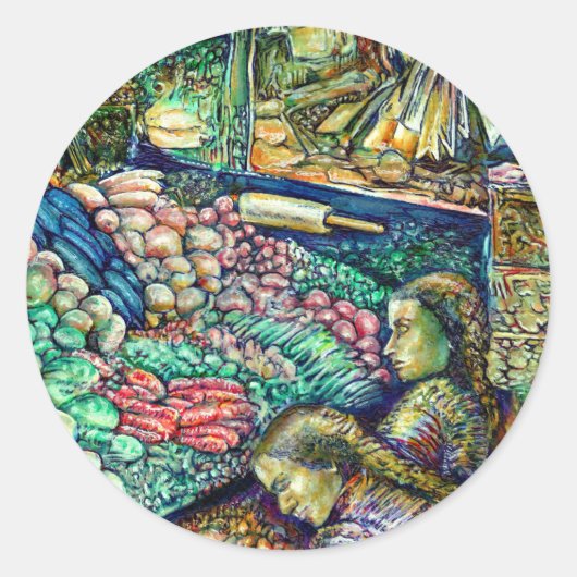 Enceladus Ronde Sticker (Voorkant)