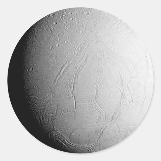 Enceladus Ronde Sticker (Voorkant)
