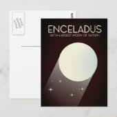 Enceladus ruimte kunst. briefkaart (Voorkant / Achterkant)