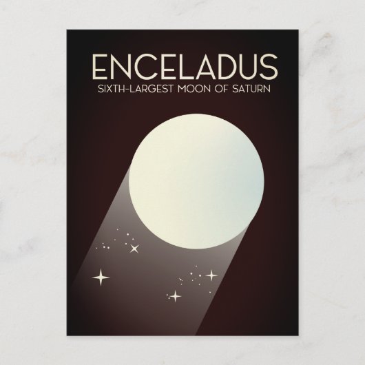 Enceladus ruimte kunst. briefkaart (Voorkant)