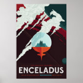 Enceladus  ruimtestation poster (Voorkant)