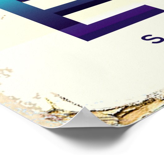 Enceladus Ruimtevaart oude poster (Hoek)