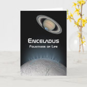 Enceladus Saturn Moon Fountains of Life Kaart (Gele Bloem)