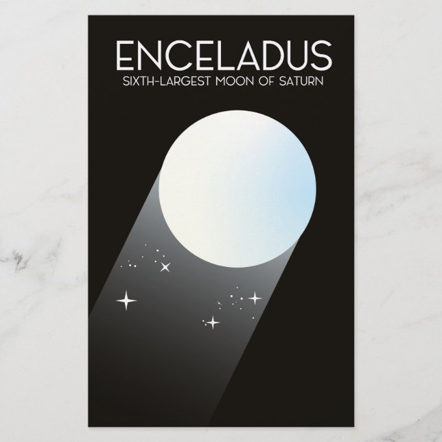 Enceladus Space Art. (Voorkant)