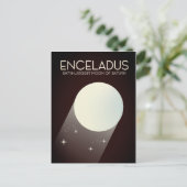 Enceladus Space Art. Briefkaart (Staand voorkant)