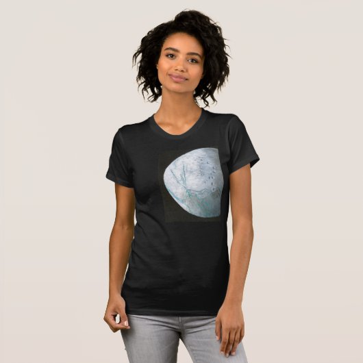 Enceladus T-shirt, Dames donker, getailleerd T-shirt (Voorkant volledig)
