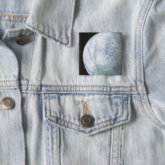 Enceladus Vierkante Button 5,1 Cm (In situ)