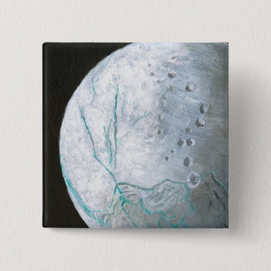 Enceladus Vierkante Button 5,1 Cm (Voorkant)