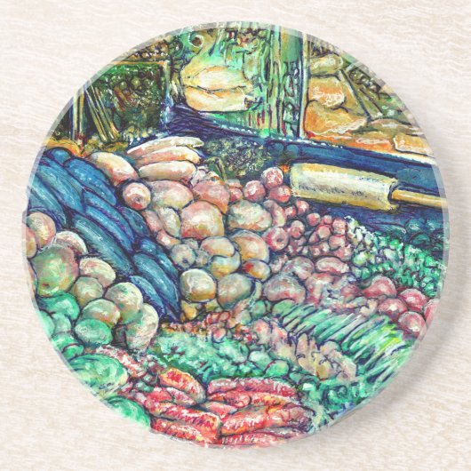 Enceladus Zandsteen Onderzetter (Voorkant)