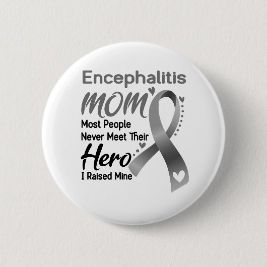 Encephalitis Awareness Month Ribbon Gifts Ronde Button 5,7 Cm (Voorkant)