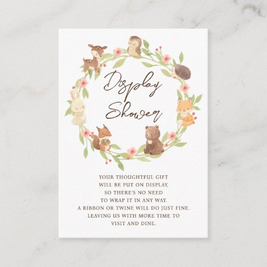 Enchandted Forest Display Douche Informatiekaartje (Voorkant)