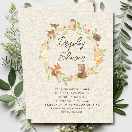 Enchandted Forest Display Douche Informatiekaartje