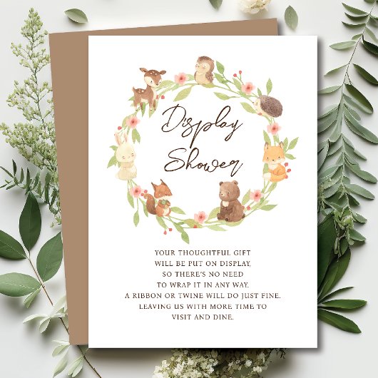 Enchandted Forest Display Douche Informatiekaartje