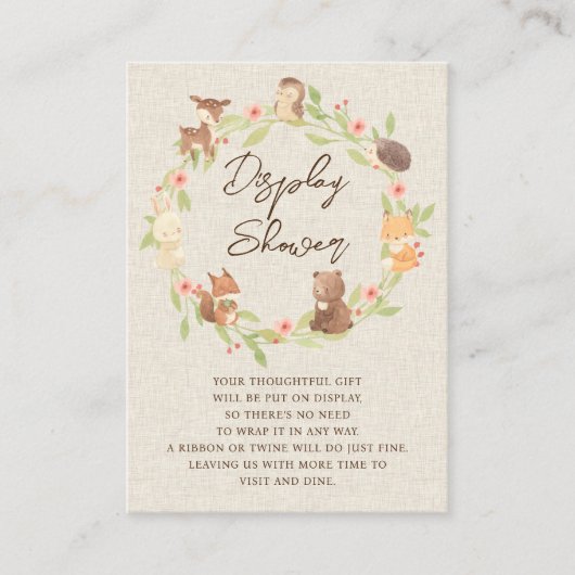 Enchandted Forest Display Douche Informatiekaartje (Voorkant)