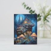 Enchanische paddenstoelen Castle Fantasy Art Briefkaart (Staand voorkant)