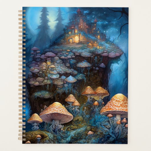 Enchanische paddenstoelen Castle Fantasy Art Planner (Voorkant)