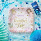Enchanische tuinfee - verjaardag papieren bordje (Feest)