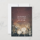 Enchante Rustic Night Sky Stars & Foliage RSVP Kaartje (Achterkant)