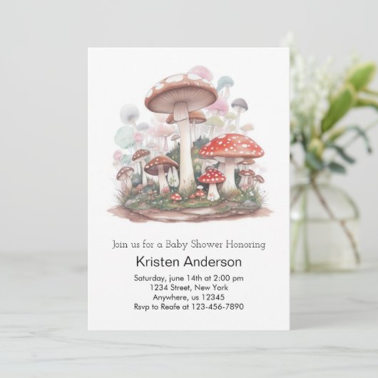 Enchanted Adventure wacht op meisje Baby shower Kaart (Staand voorkant)