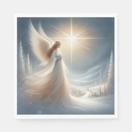 Enchanted Angel Christmas Party Paper Napkins Servet