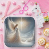 Enchanted Angel Christmas Party Plates  Papieren Bordje (Feest)