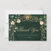 Enchanted Art Nouveau Vintage wedding Thank you Kaart (Voorkant)