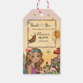Enchanted Autumn Fairy Baby shower Bedankt Cadeaulabel (Voorkant)