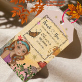 Enchanted Autumn Fairy Baby shower Bedankt Cadeaulabel