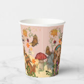 Enchanted Autumn Fairy Baby shower Custom Papieren Bekers (Rechts)