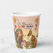 Enchanted Autumn Fairy Baby shower Custom Papieren Bekers (Voorkant)