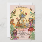 Enchanted Autumn Fairy Baby shower Invitation Kaart (Voorkant)