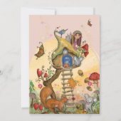 Enchanted Autumn Fairy Baby shower Invitation Kaart (Achterkant)