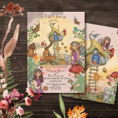 Enchanted Autumn Fairy Baby shower Invitation Kaart