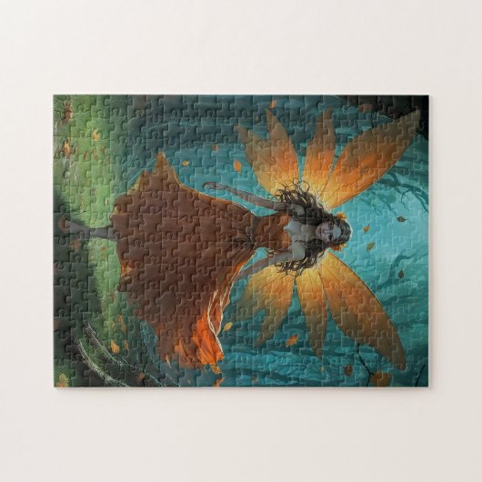 Enchanted Autumn Fairy Thanksgiving Fantasy Art Legpuzzel (Horizontaal)