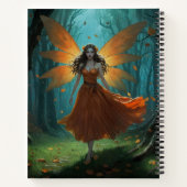 Enchanted Autumn Fairy Thanksgiving Fantasy Art Notitieboek (Achterkant)