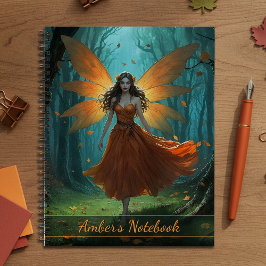 Enchanted Autumn Fairy Thanksgiving Fantasy Art Notitieboek